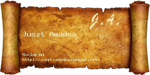 Juszt Amadea névjegykártya