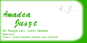 amadea juszt business card